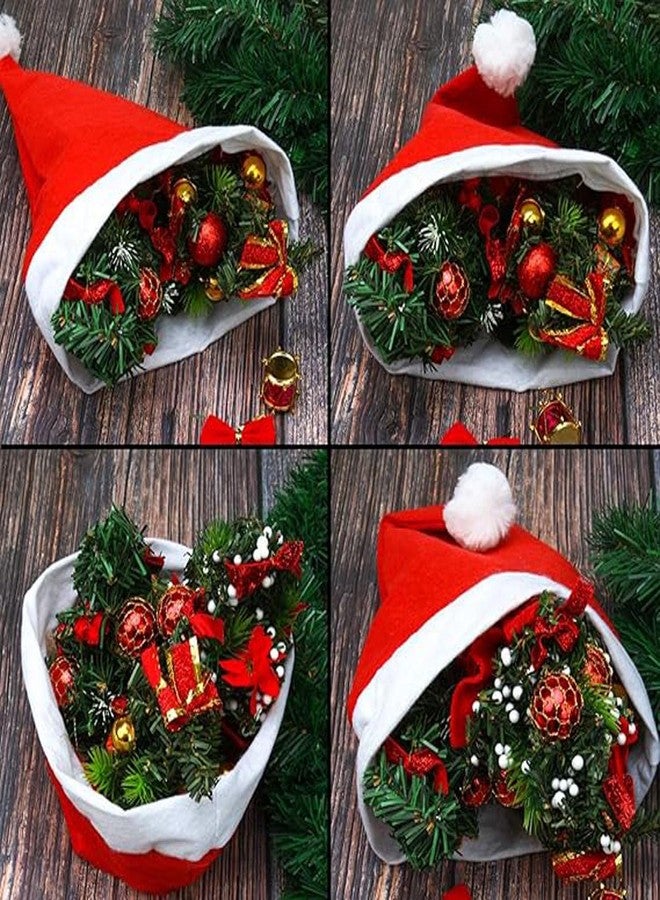 SAI PRASEEDA قبعات بابا نويل من ساي براسيدا - عبوة من 5 قطع | لون أحمر وأبيض | قبعات بابا نويل خفيفة الوزن للأطفال والكبار، مناسبة للحفلات والمدارس وتزيين العطلات BINCTH2 - Image 4